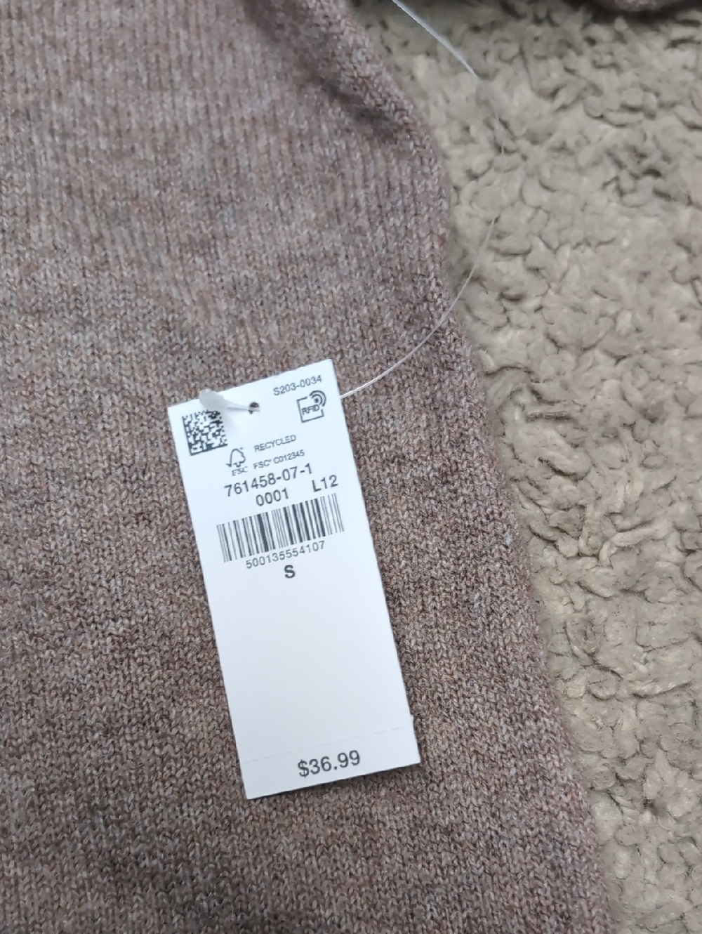 NWT Old Navy Button Down Soft Cardigan Tan/Brown Sz Small - Picture 5 of 8